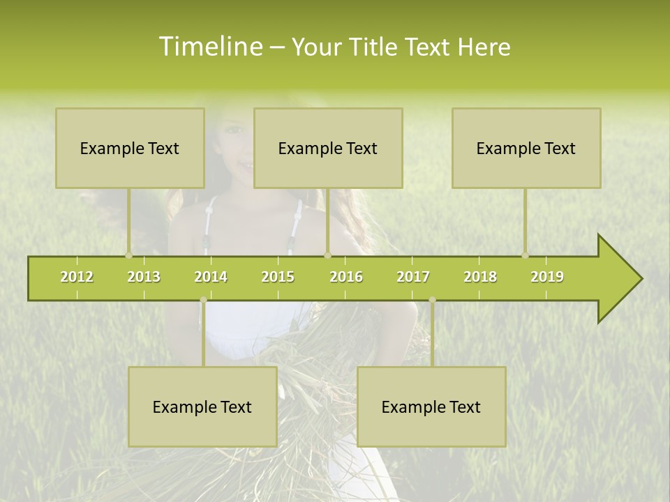 Holding Curly Joy PowerPoint Template