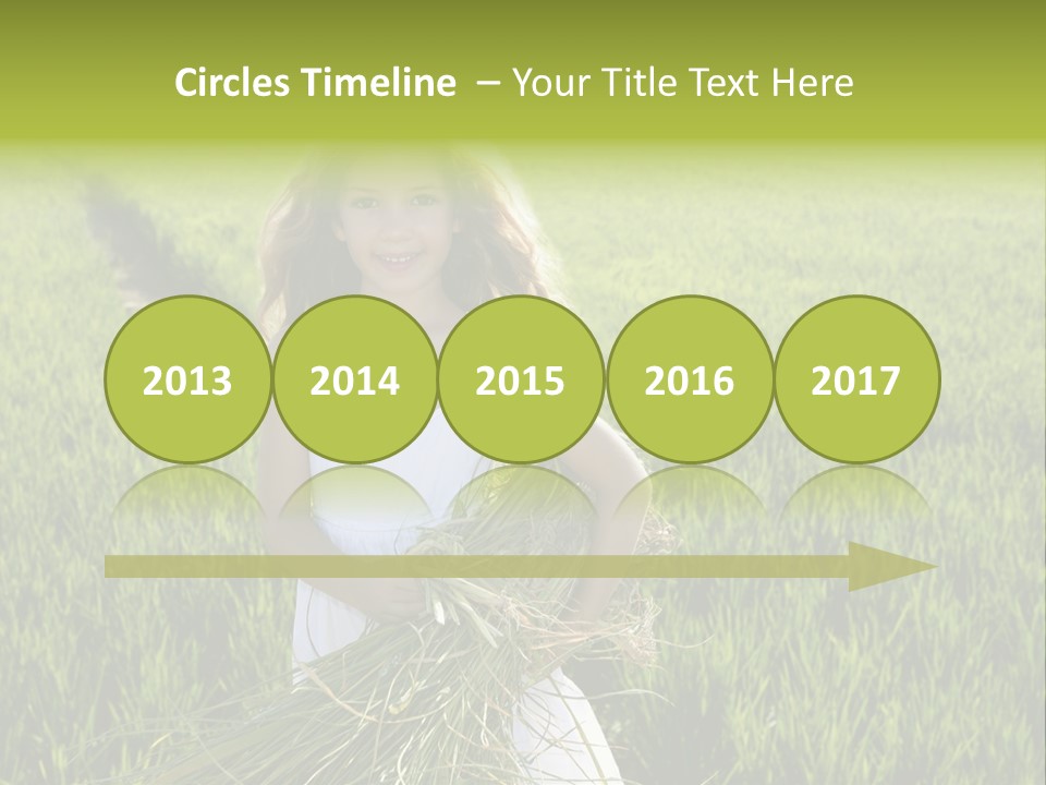 Holding Curly Joy PowerPoint Template