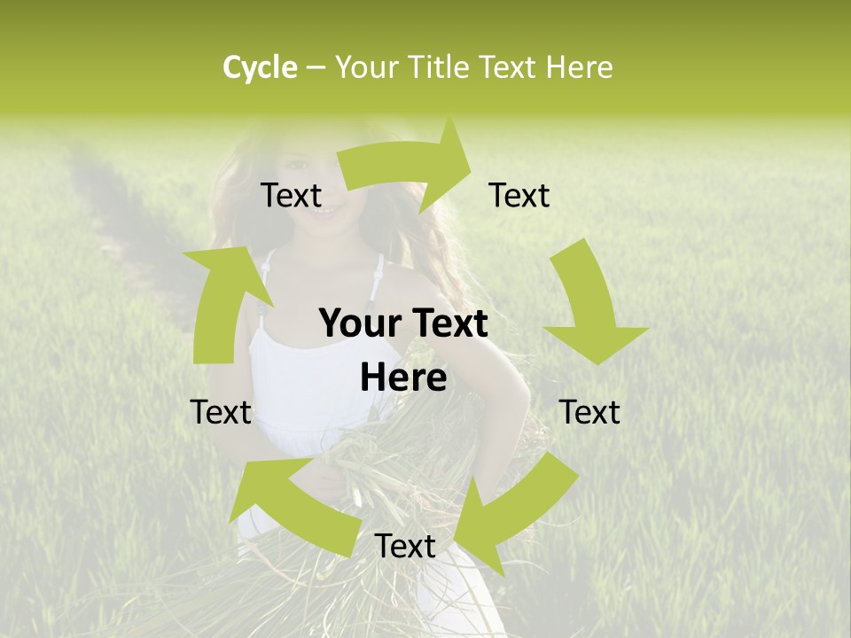 Holding Curly Joy PowerPoint Template