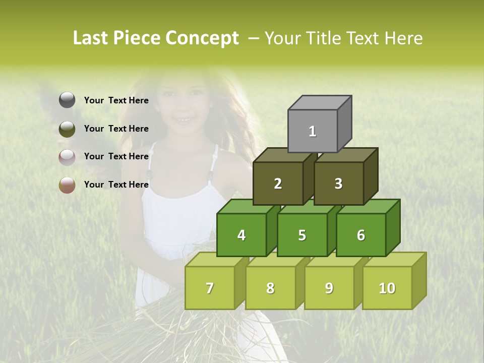 Holding Curly Joy PowerPoint Template