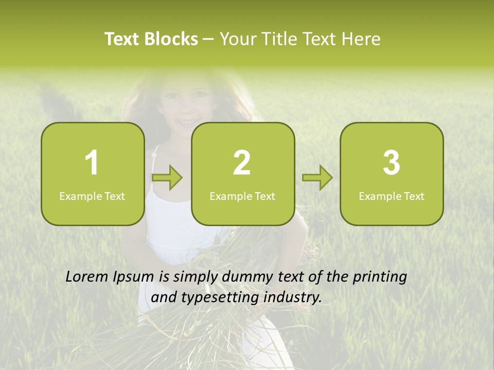 Holding Curly Joy PowerPoint Template