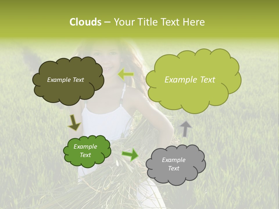 Holding Curly Joy PowerPoint Template