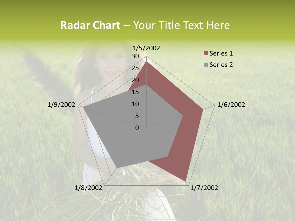 Holding Curly Joy PowerPoint Template