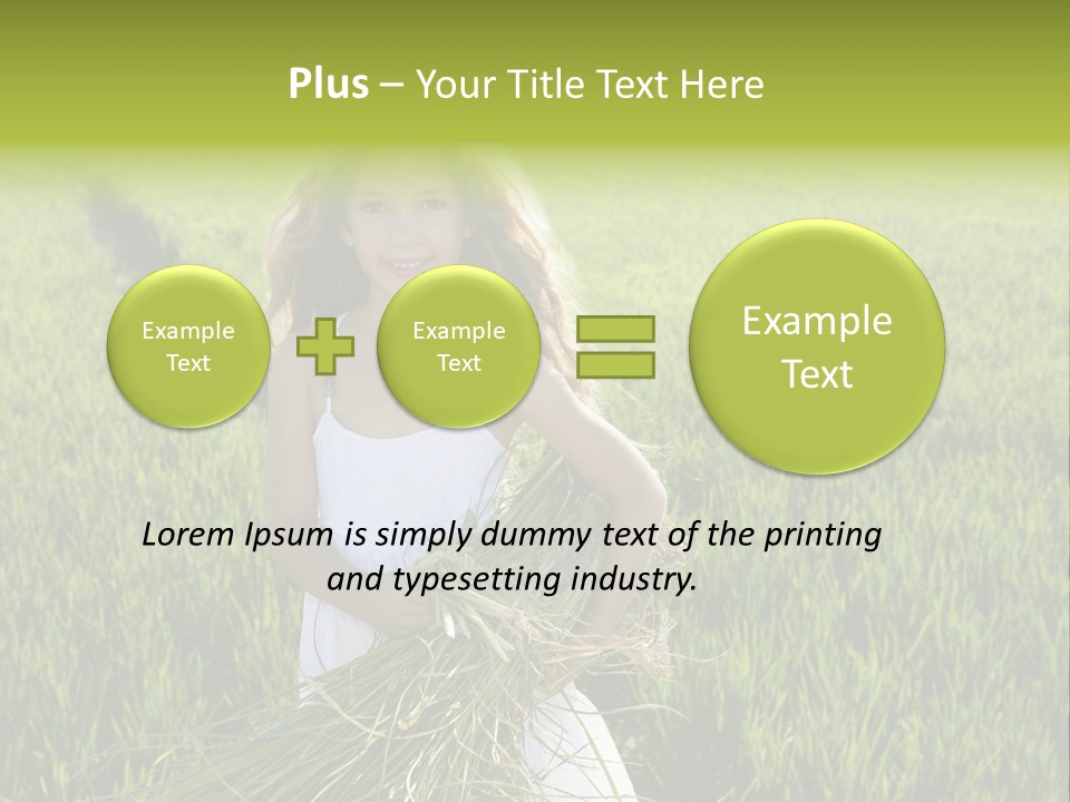 Holding Curly Joy PowerPoint Template