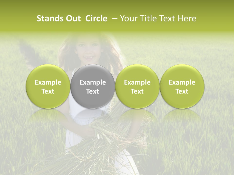 Holding Curly Joy PowerPoint Template