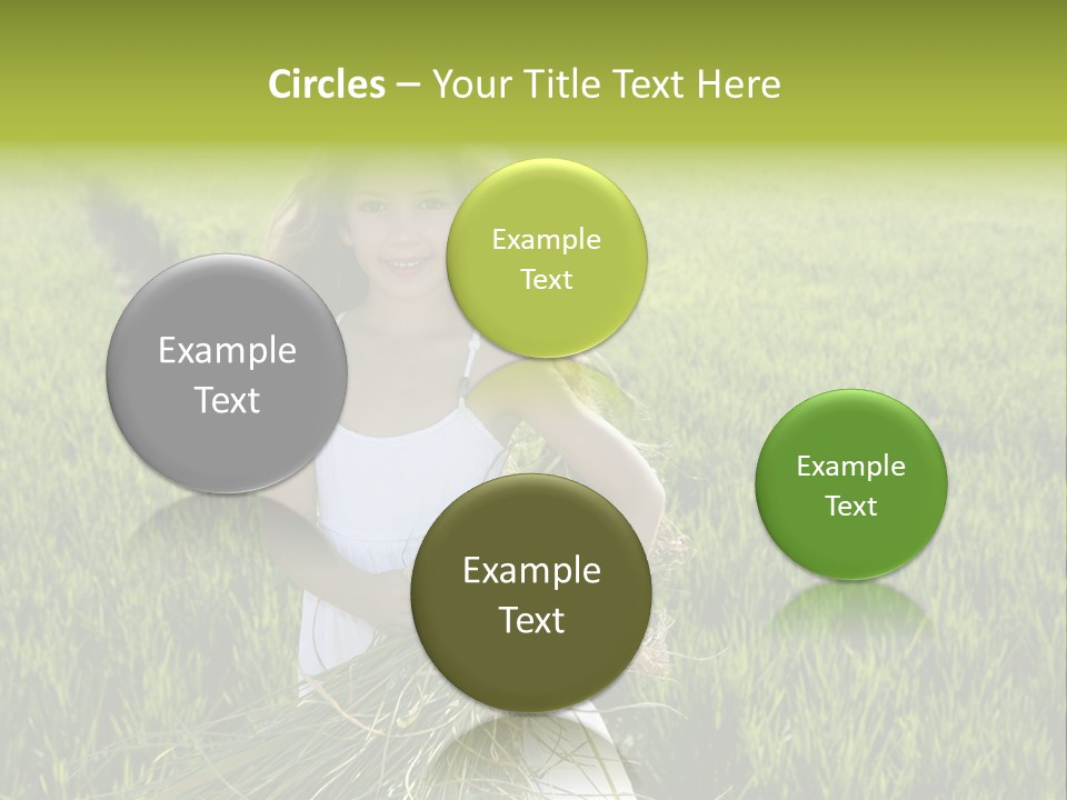 Holding Curly Joy PowerPoint Template