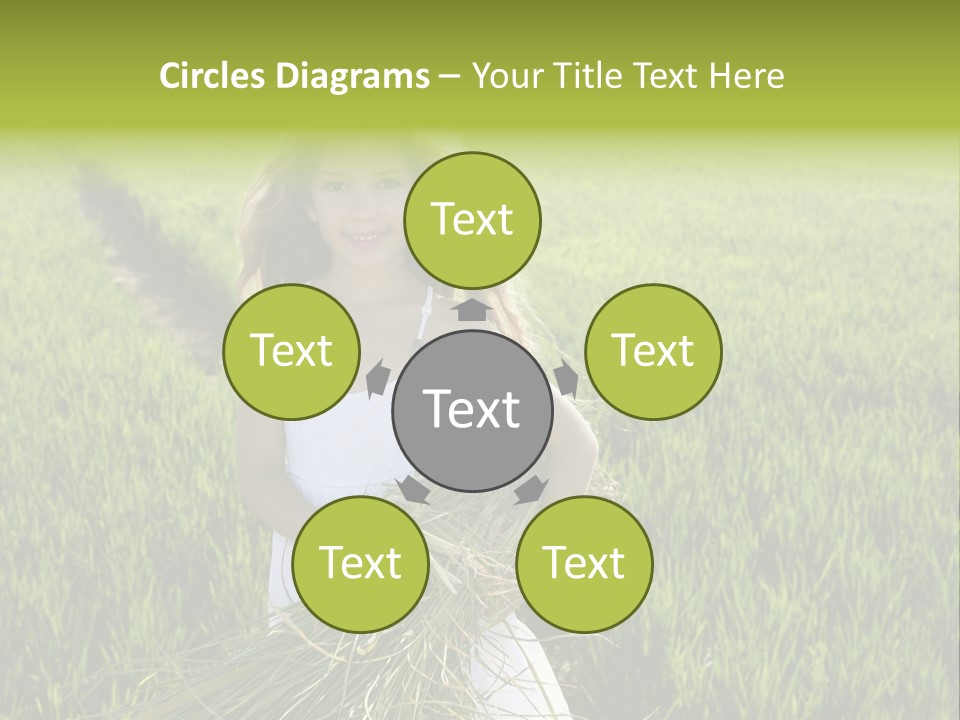 Holding Curly Joy PowerPoint Template