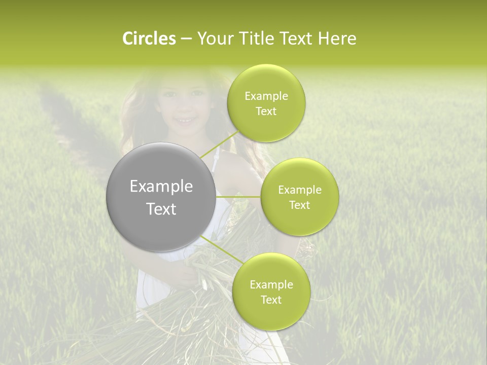 Holding Curly Joy PowerPoint Template