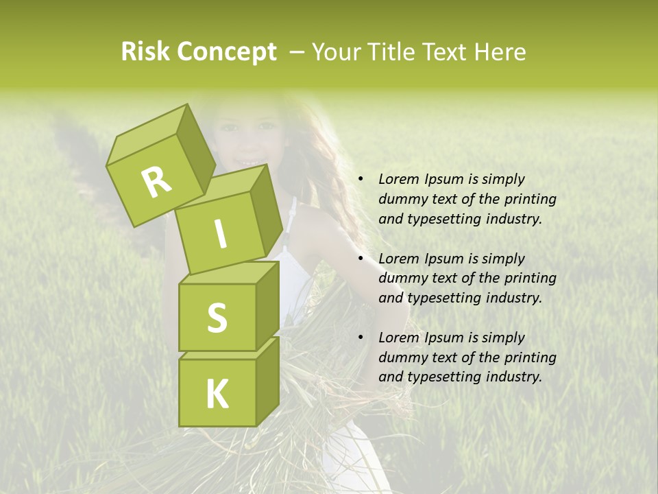 Holding Curly Joy PowerPoint Template