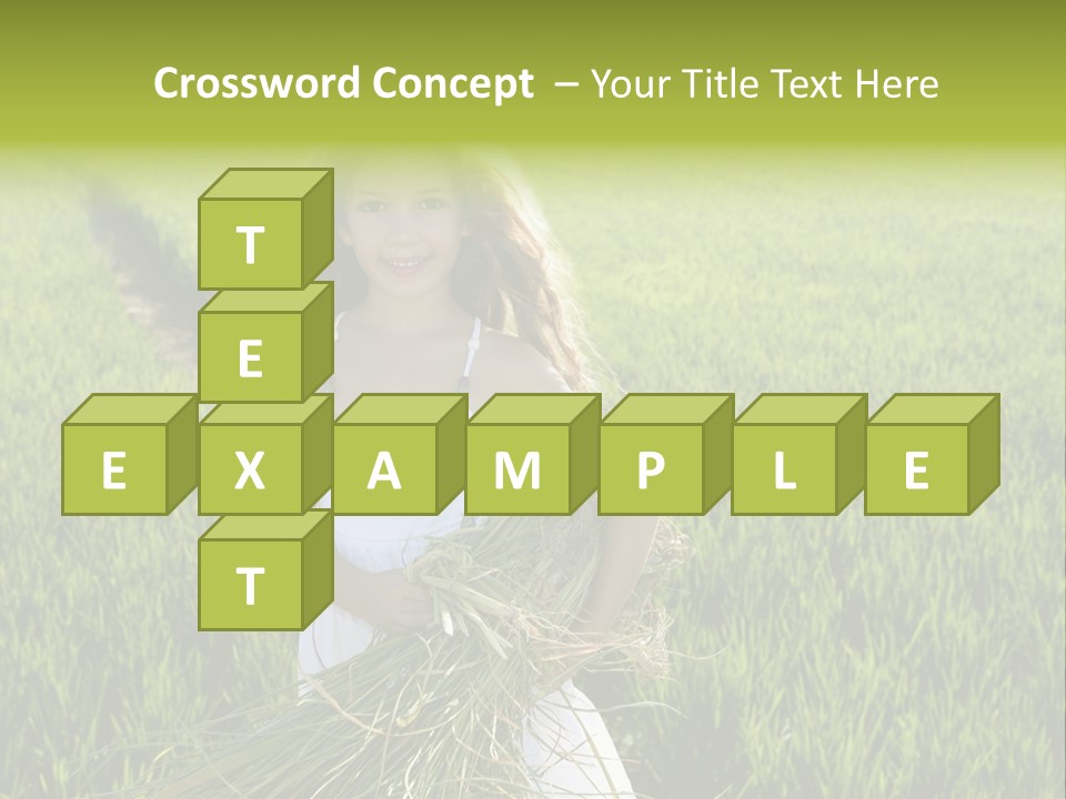 Holding Curly Joy PowerPoint Template