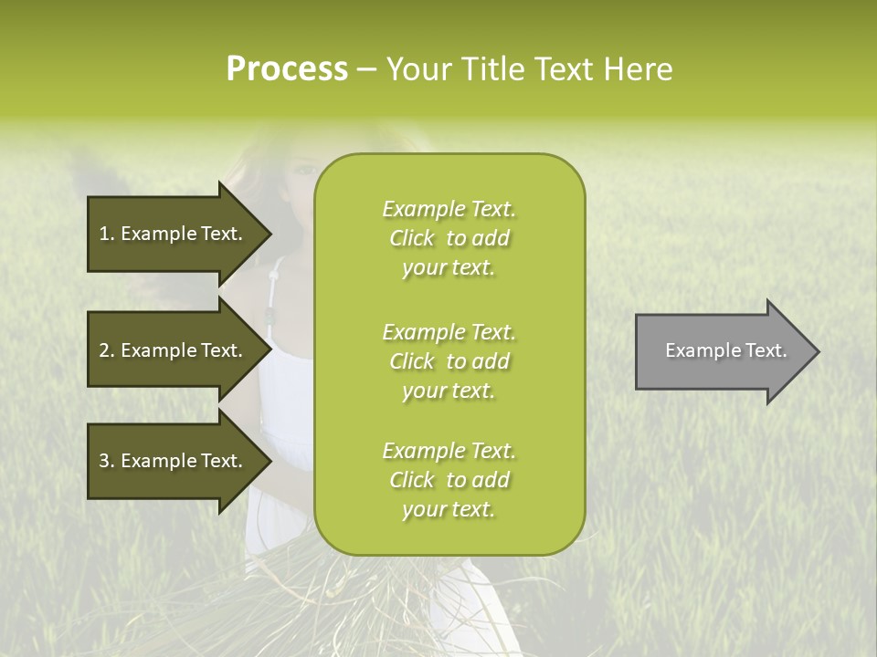 Holding Curly Joy PowerPoint Template