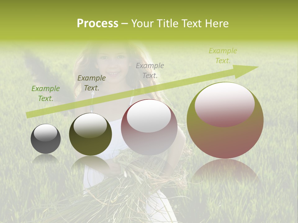 Holding Curly Joy PowerPoint Template