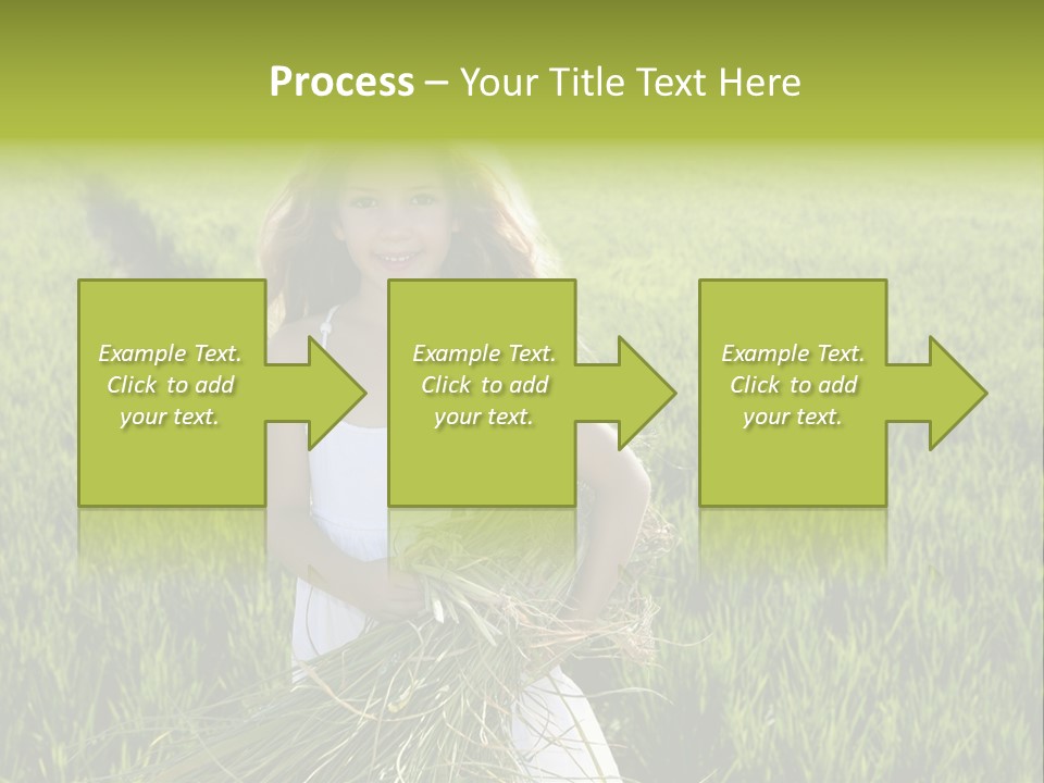 Holding Curly Joy PowerPoint Template