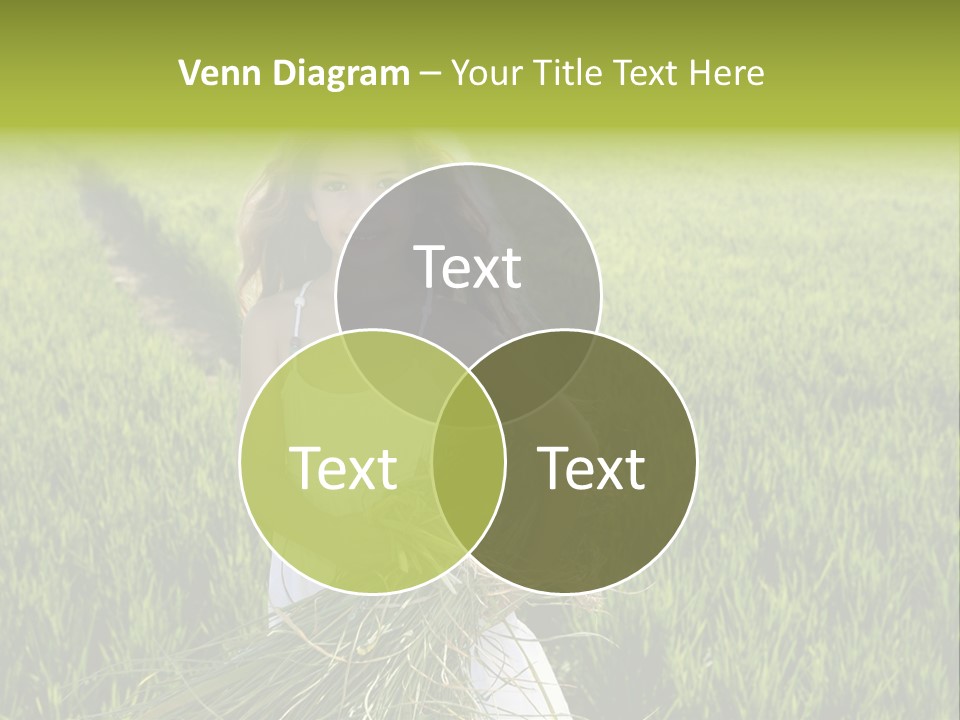 Holding Curly Joy PowerPoint Template