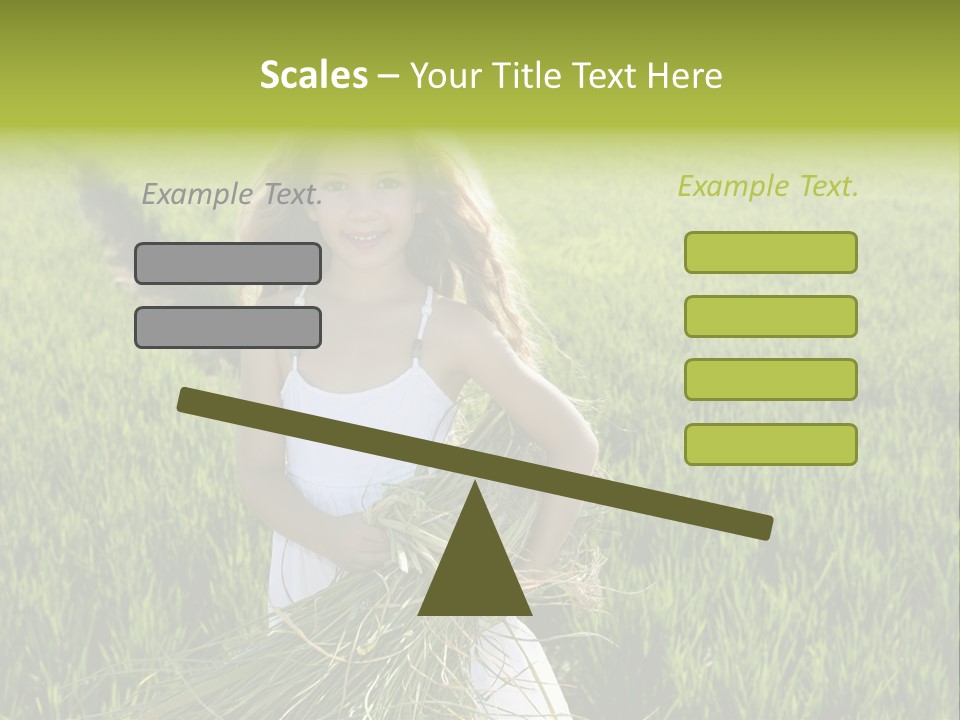 Holding Curly Joy PowerPoint Template