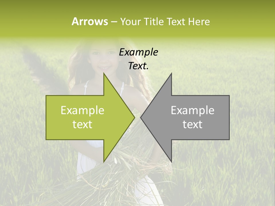 Holding Curly Joy PowerPoint Template