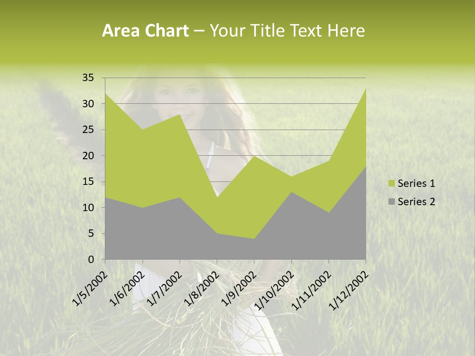 Holding Curly Joy PowerPoint Template