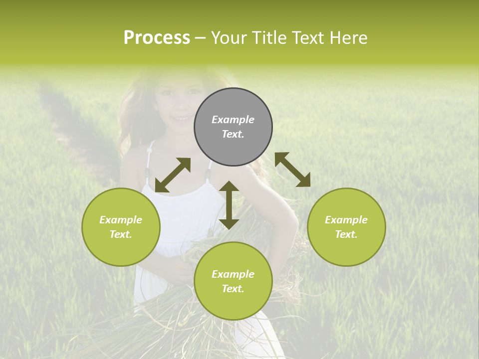 Holding Curly Joy PowerPoint Template