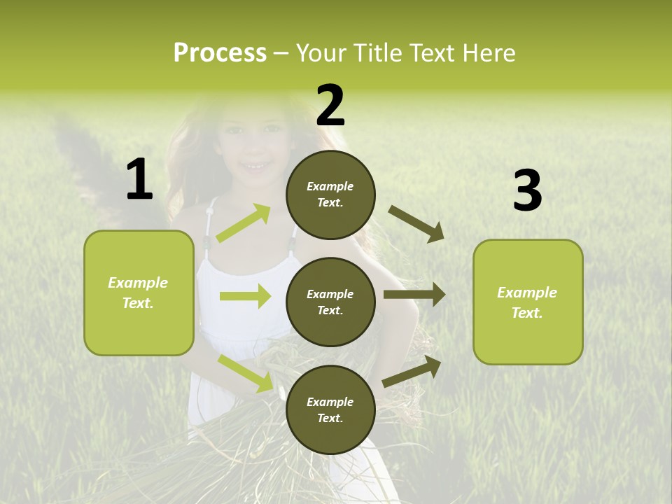 Holding Curly Joy PowerPoint Template