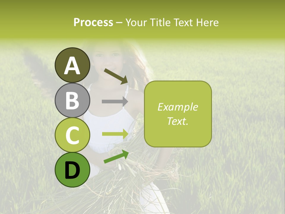 Holding Curly Joy PowerPoint Template