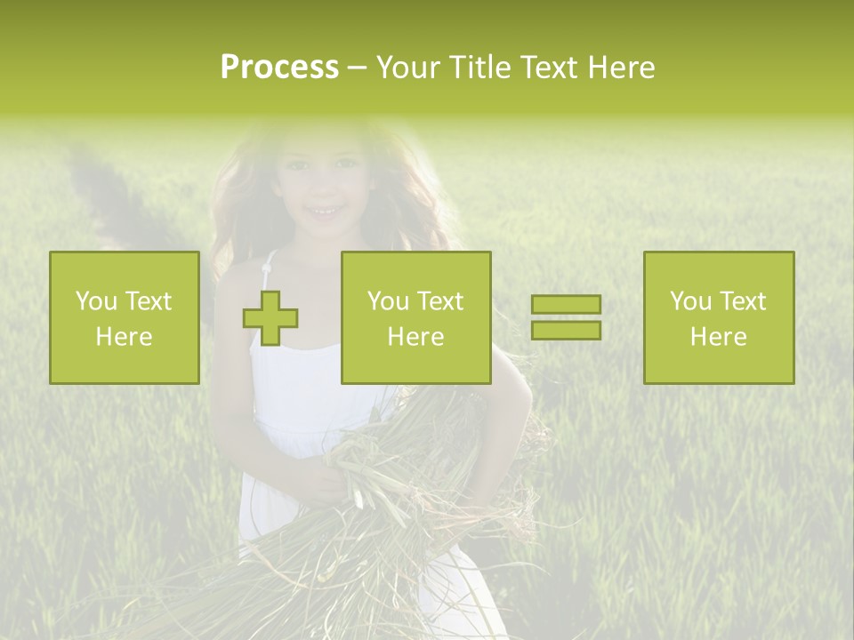 Holding Curly Joy PowerPoint Template