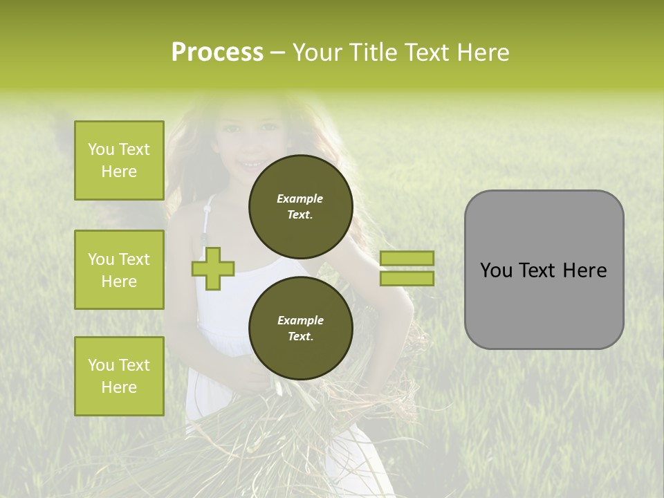 Holding Curly Joy PowerPoint Template
