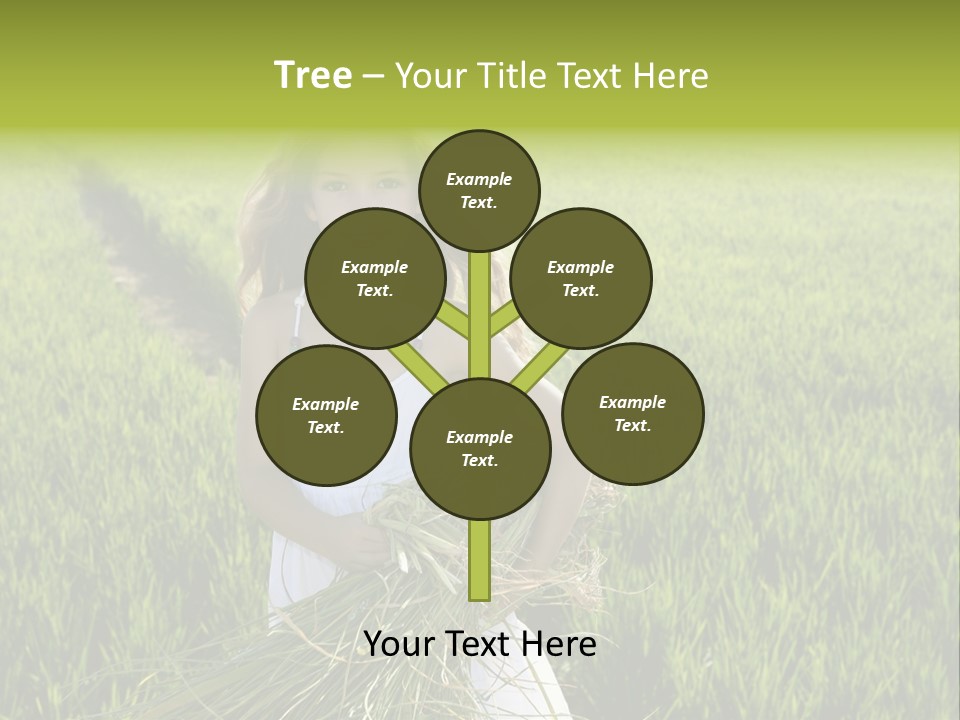 Holding Curly Joy PowerPoint Template