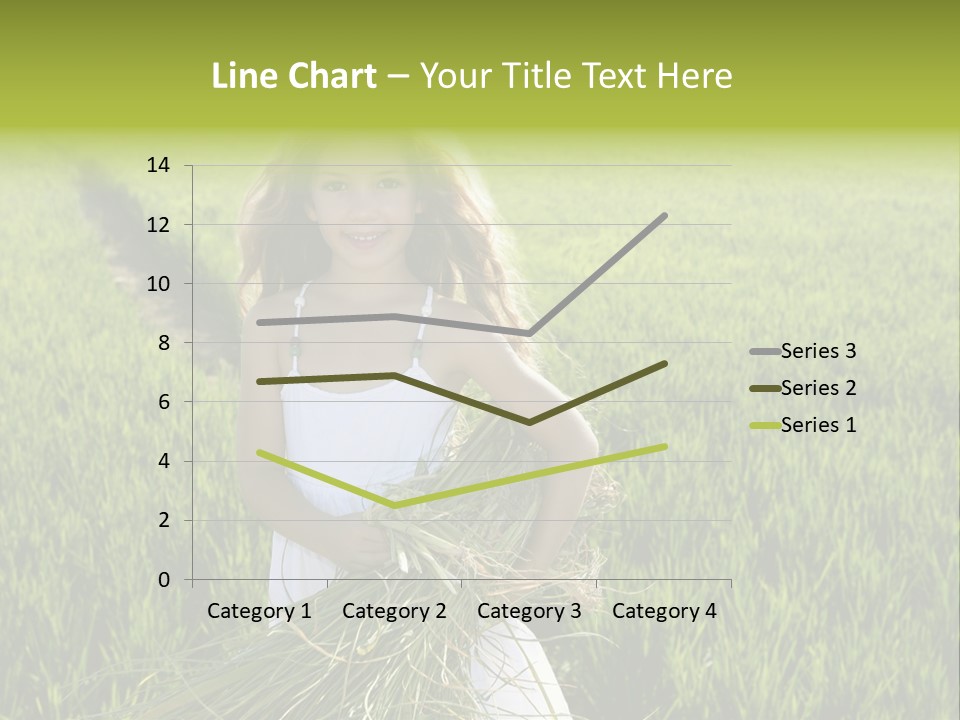 Holding Curly Joy PowerPoint Template