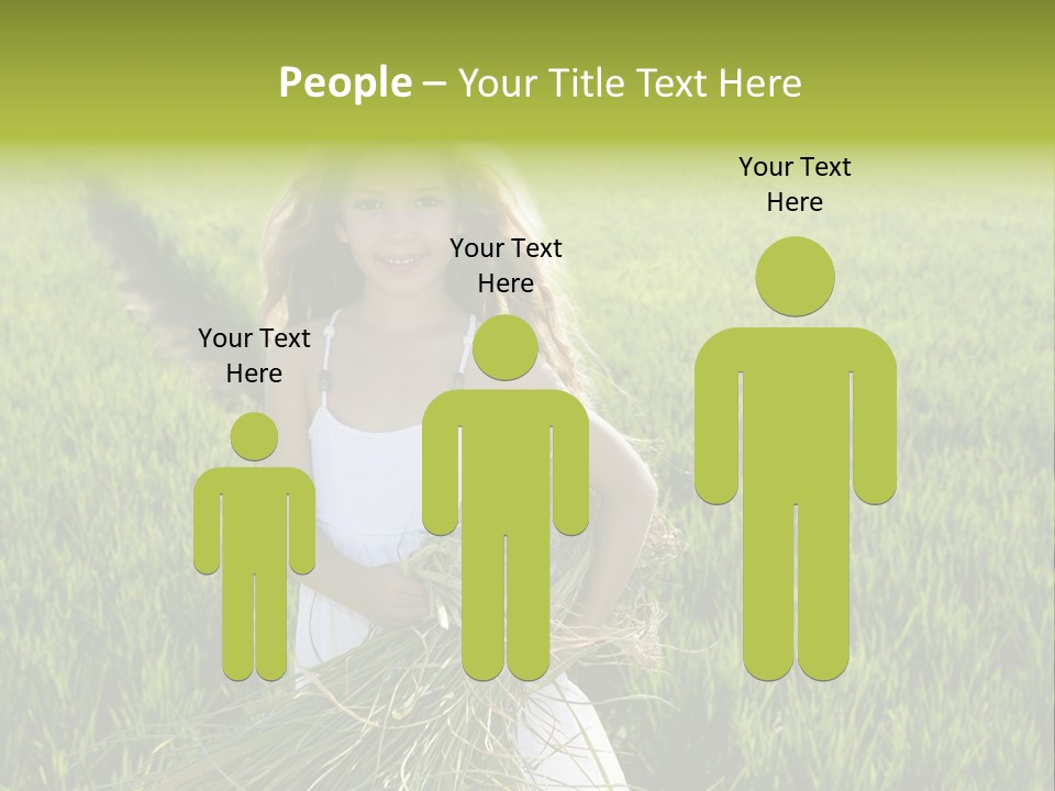 Holding Curly Joy PowerPoint Template