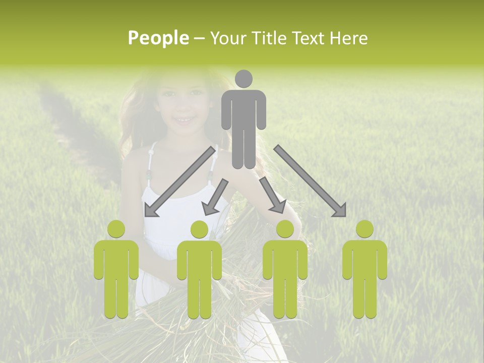 Holding Curly Joy PowerPoint Template