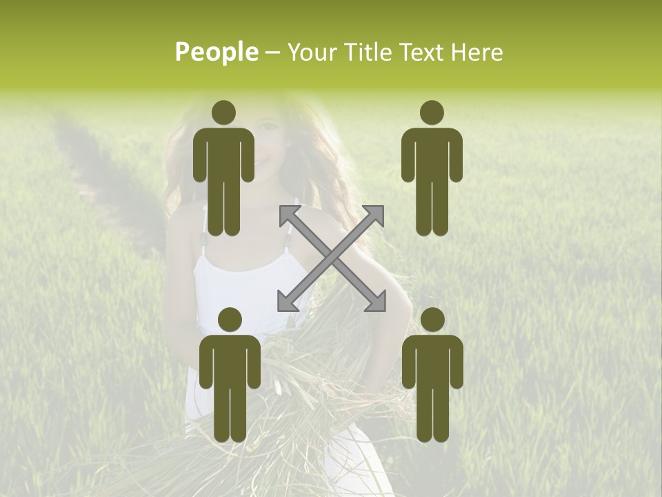 Holding Curly Joy PowerPoint Template