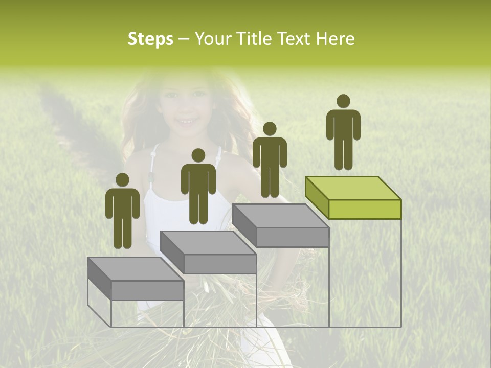 Holding Curly Joy PowerPoint Template