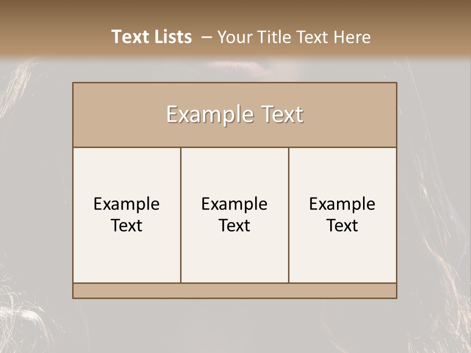 Photography Hair  PowerPoint Template