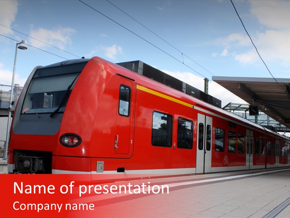 Mass Transit Itinerary Railroad PowerPoint Template