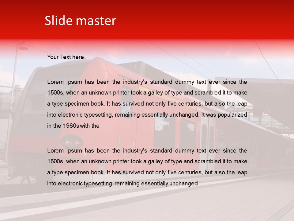 Mass Transit Itinerary Railroad PowerPoint Template