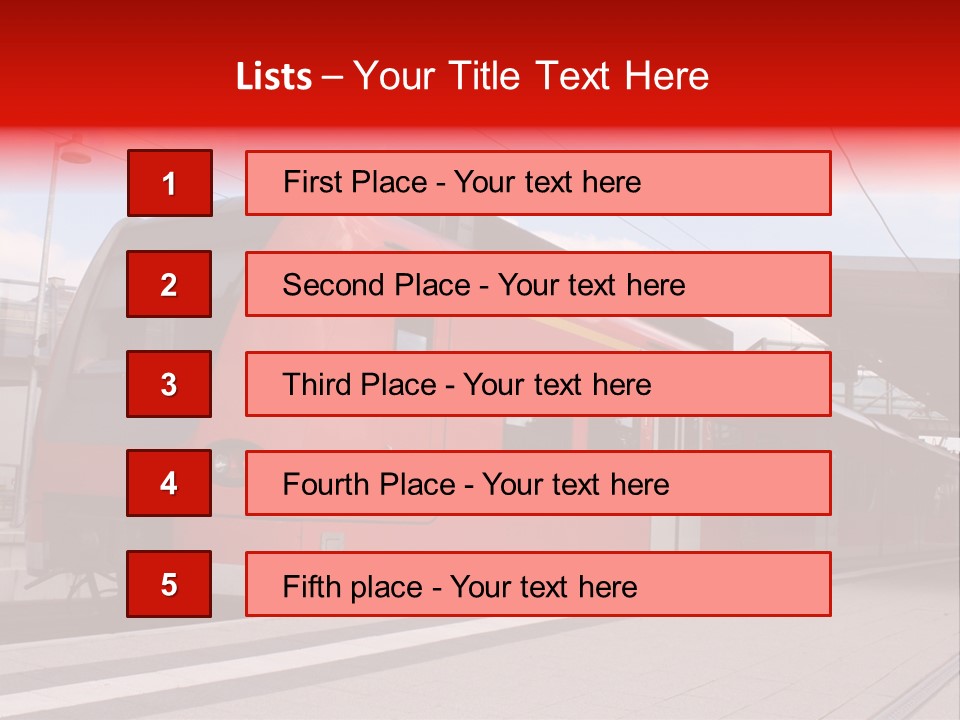 Mass Transit Itinerary Railroad PowerPoint Template