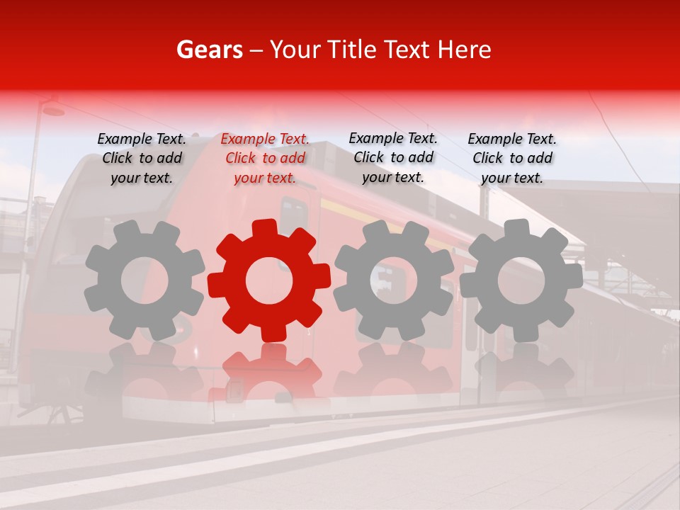 Mass Transit Itinerary Railroad PowerPoint Template