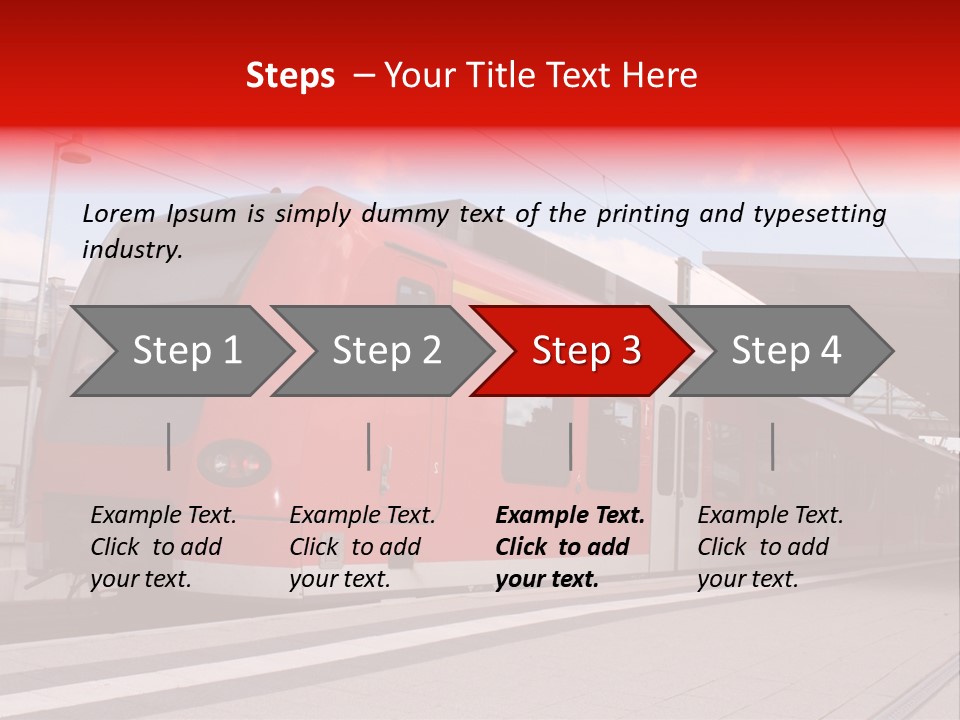 Mass Transit Itinerary Railroad PowerPoint Template