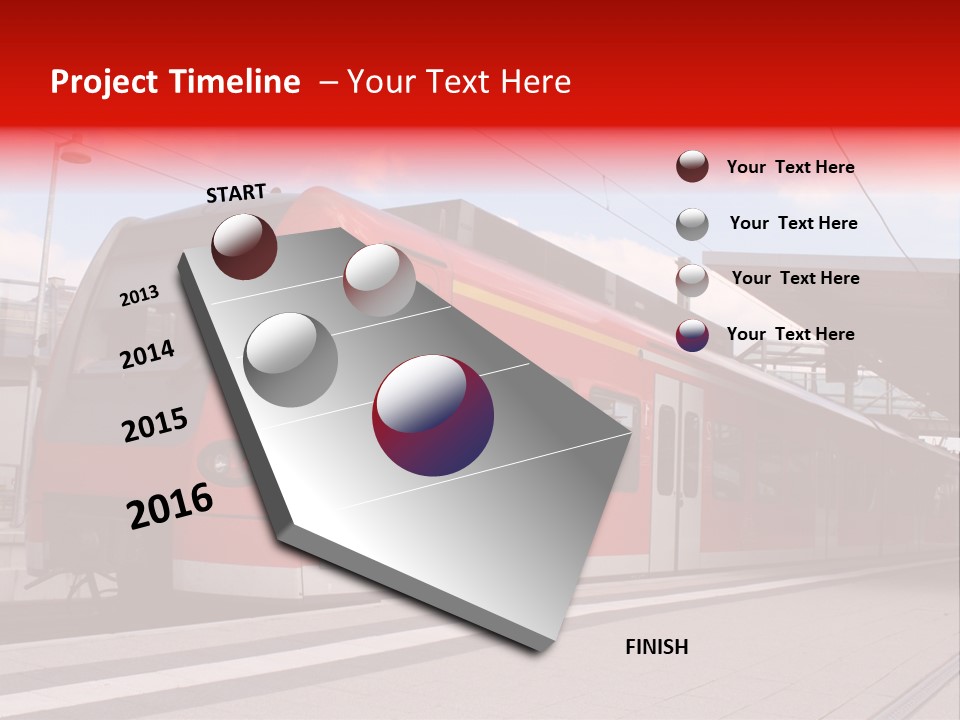 Mass Transit Itinerary Railroad PowerPoint Template