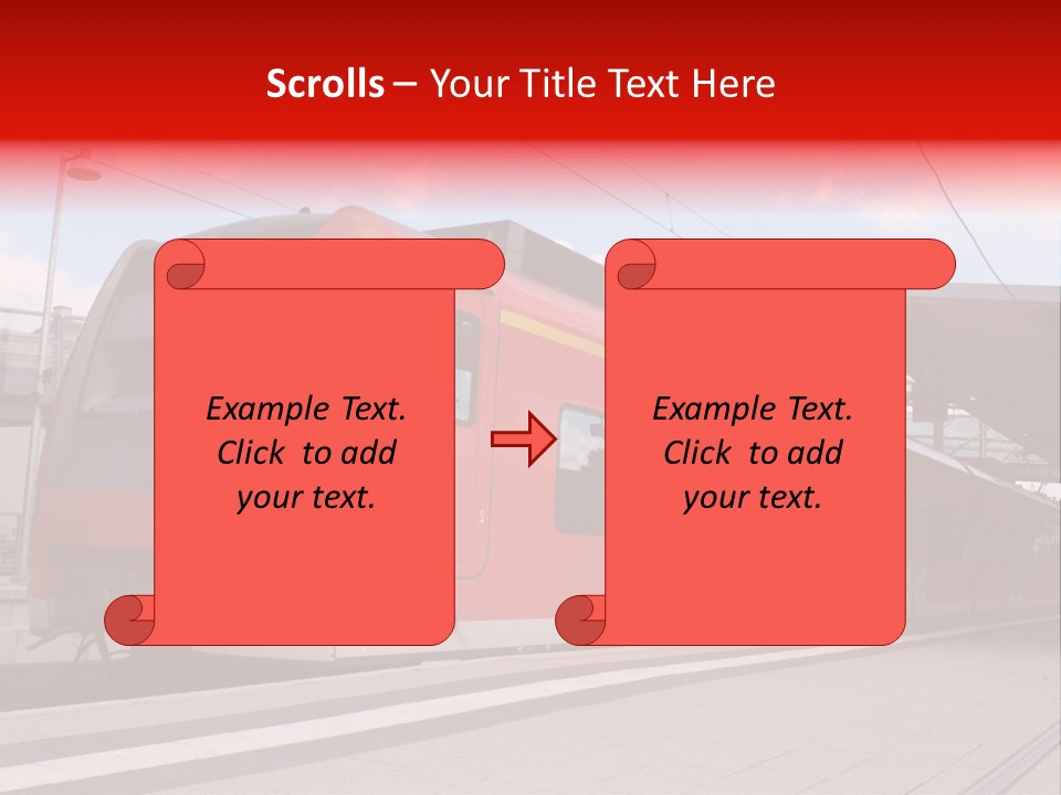 Mass Transit Itinerary Railroad PowerPoint Template