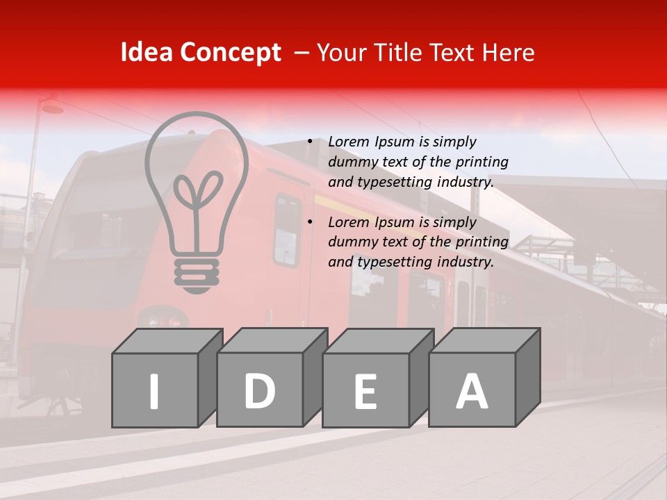 Mass Transit Itinerary Railroad PowerPoint Template