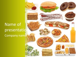 Food Burger Isolated PowerPoint Template