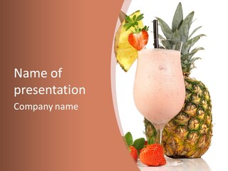 Cocktail Page Glass PowerPoint Template