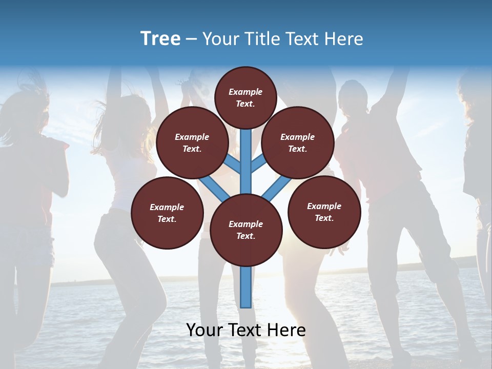 Holiday Orange Girl PowerPoint Template