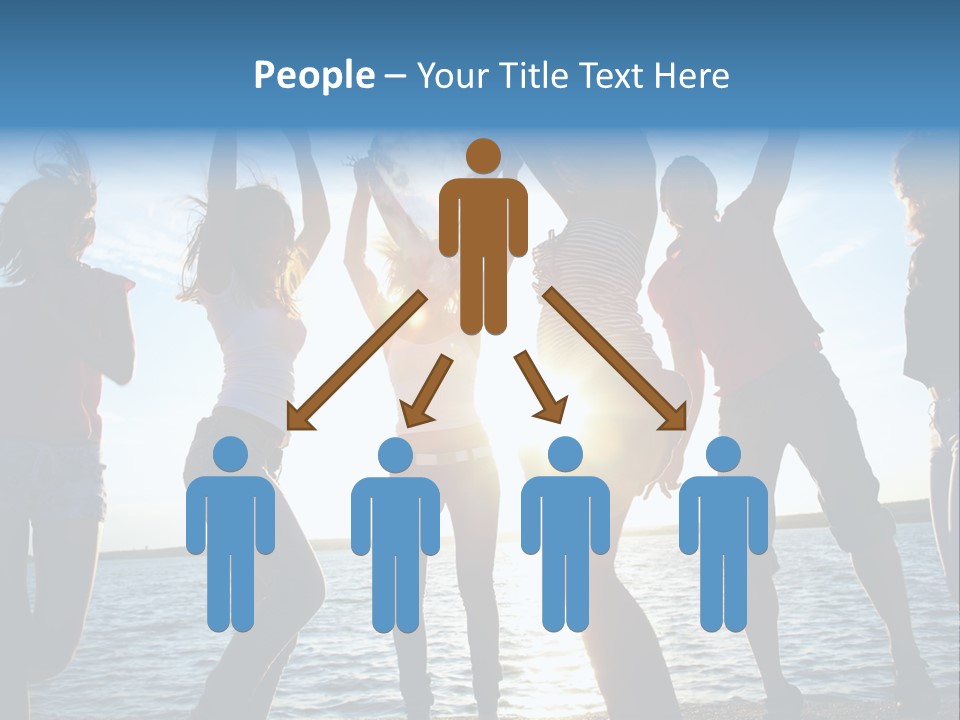 Holiday Orange Girl PowerPoint Template