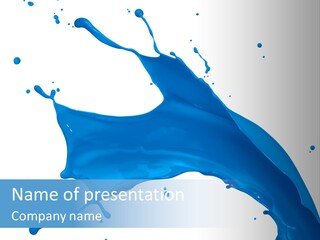 Liquid Motion Blue PowerPoint Template
