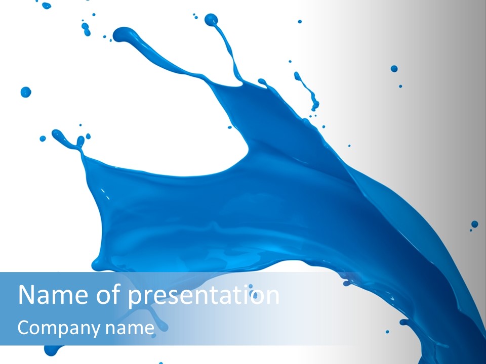 Liquid Motion Blue PowerPoint Template