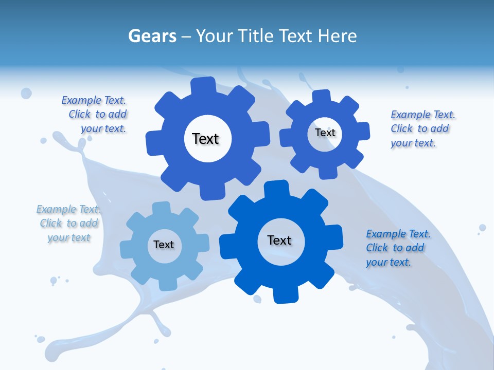 Liquid Motion Blue PowerPoint Template