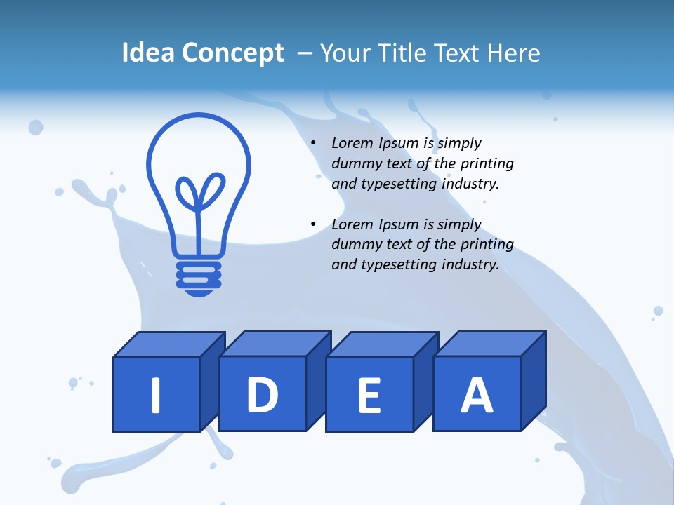 Liquid Motion Blue PowerPoint Template