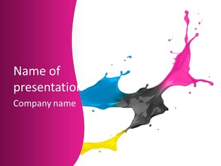 Magenta Motion Colour PowerPoint Template